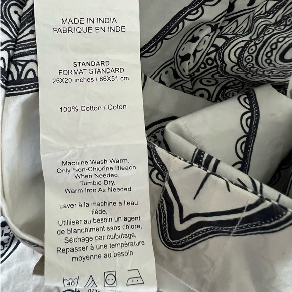 Pottery Barn Cassidy Medallion - Blue TWO Standard Shams - Picture 3 of 4